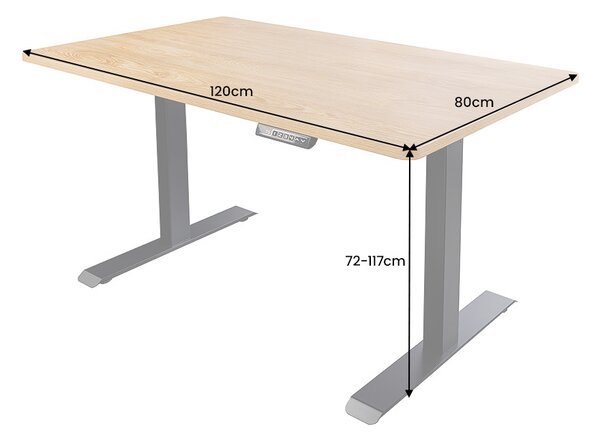 Výškově nastavitelný psací stůl Jayden 120 cm imitace dub