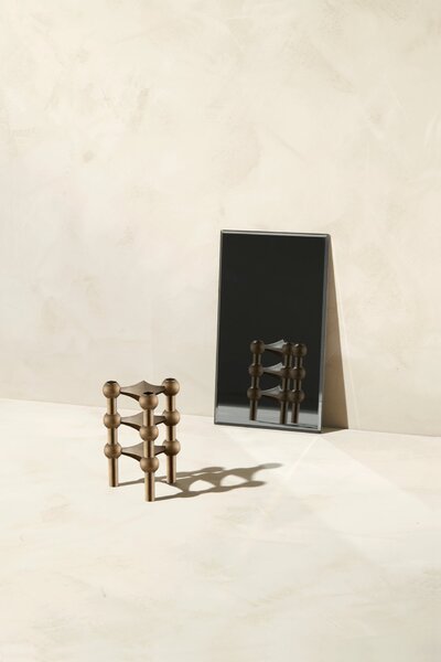 Designový svícen STOFF Nagel Bronzed Brass – set 3 ks