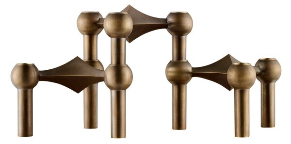 Designový svícen STOFF Nagel Bronzed Brass – set 3 ks