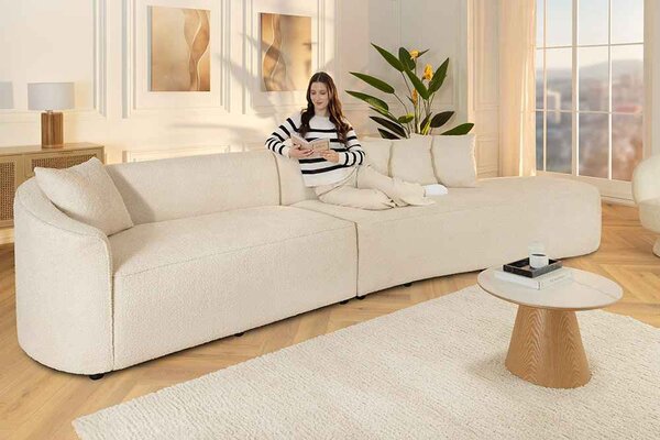 Designová sedačka Pasquale 330 cm béžová
