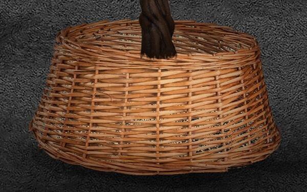 DECOLED Proutěný košík, prům. 62 cm, výška 29 cm