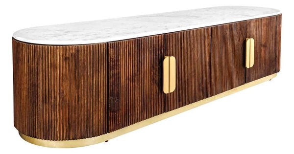 Designový TV stolek Daichi 170 cm mango / mramor