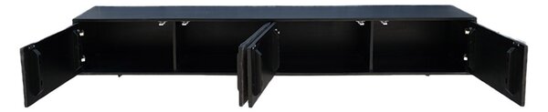 Designový závěsný TV stolek Quillon 200 cm přírodní kámen