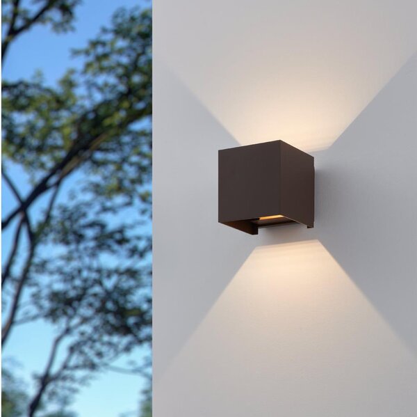 Eglo 901066 - LED Venkovní nástěnné svítidlo CALPINO 2xLED/2,8W/230V IP54 hnědá