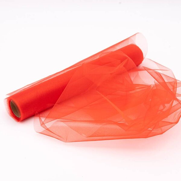 DECOLED Stuha organza červená 36 × 920 cm