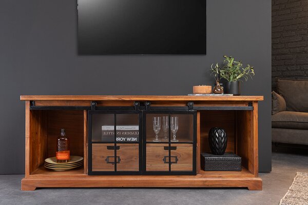 Designový TV stolek Santuzza 160 cm hnědá akácie