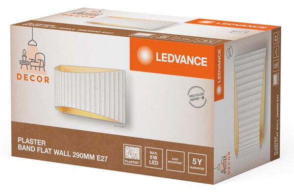 LEDVANCE nástěnné svítidlo Decor Plaster Band Flat Wall 1xE27 220-240 V