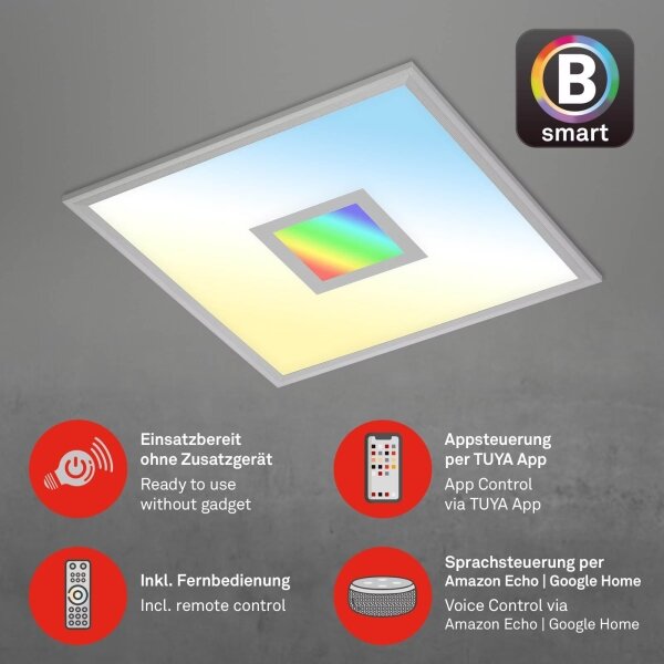 Brilo -LED RGB Stmívatelné stropní svítidlo CENTRO LED/24W/230V Wi-Fi Tuya + DO