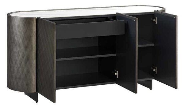 Designová komoda Wilhelmina 150 cm antracitová