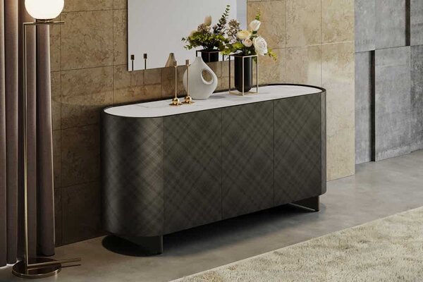 Designová komoda Wilhelmina 150 cm antracitová