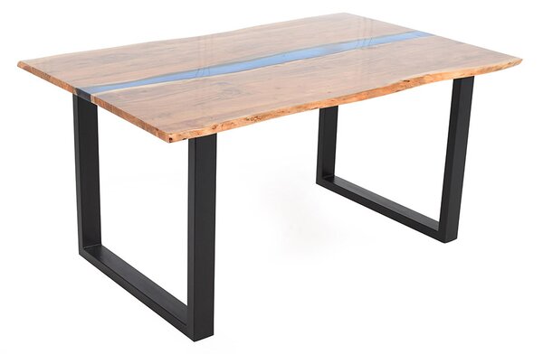 Designový jídelní stůl Tabassum 160 cm akácie s epoxidovou pryskyřicí