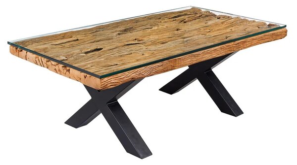 Designový konferenční stolek Shark 110 cm recyklované dřevo