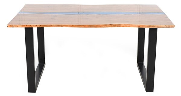 Designový jídelní stůl Tabassum 160 cm akácie s epoxidovou pryskyřicí