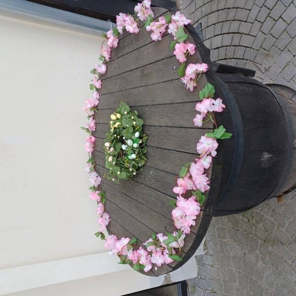 DECOLED Jarní girlanda, 220 cm, prům. 15 cm, růžová, sakura