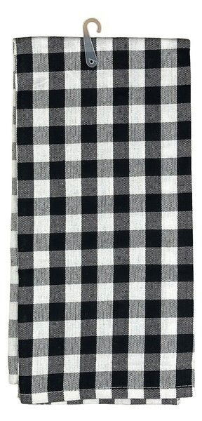 Euromat kuchyňská utěrka ANNA černá a bílá kostka, 1 kus, 45x65cm
