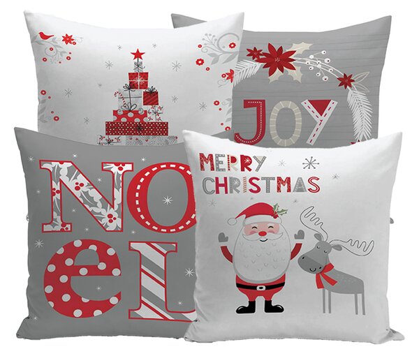 XPOSE® Set povlaků na polštář NOEL 40x40 cm - set 4ks