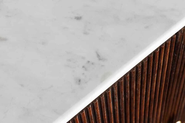Designová komoda Daichi 170 cm mango/mramor bílý