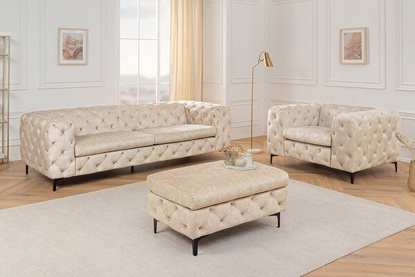 Designové křeslo Rococo šampaňský samet