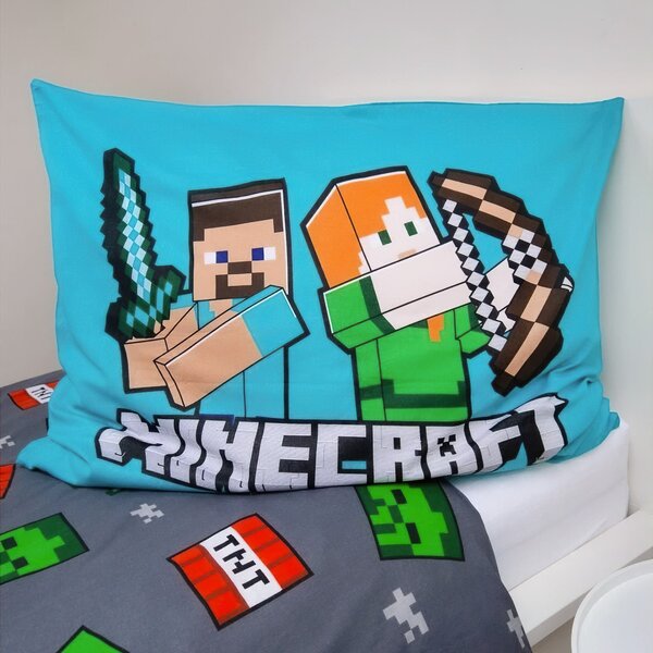 Jerry Fabrics Dětské povlečení MINECRAFT WE GOT THIS, modro-šedé, bavlna hladká, 140x200cm + 70x90cm