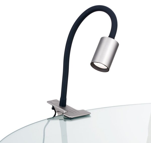 Orion Str 10-489- LED Flexibilní stolní lampa s klipem KURT LED/5W/230V stříbrná