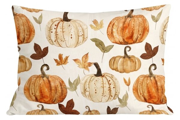 Flanelový povlak na polštář PUMPKINS & STRIPES 50x70 cm, barevný