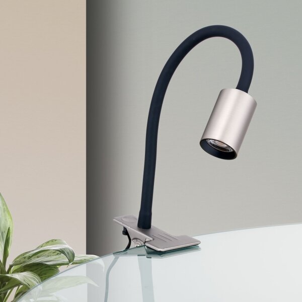 Orion Str 10-489- LED Flexibilní stolní lampa s klipem KURT LED/5W/230V stříbrná