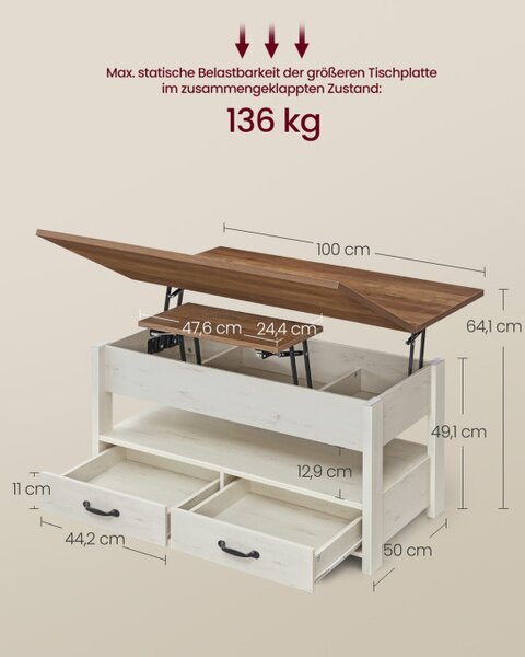 Výškově nastavitelný konferenční stolek LCT254W01
