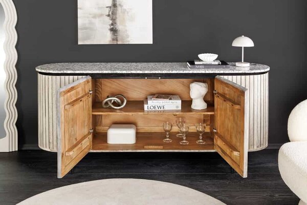 Designová komoda Xeraphina 172 cm šedé mango