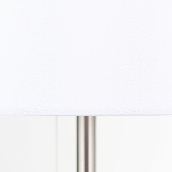 Orion LA 4-1205/1 - Stolní lampa s USB portem LUDWIG 1xE27/40W/230V bílá/chrom