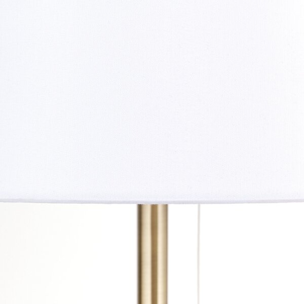 Orion LA 4-1205/1 - Stolní lampa s USB portem LUDWIG 1xE27/40W/230V bílá/zlatá