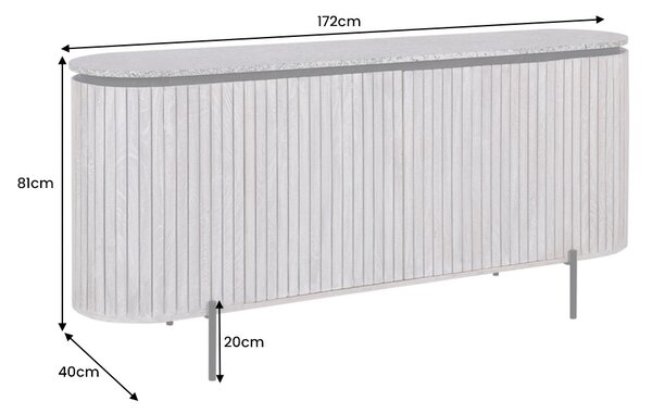 Designová komoda Xeraphina 172 cm šedé mango
