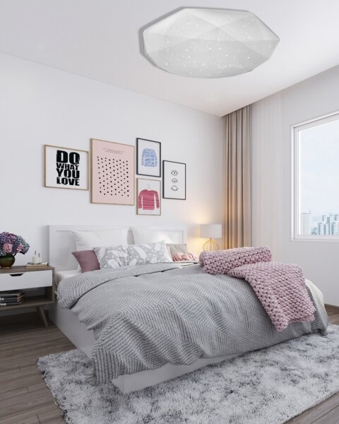LED Stmívatelné stropní svítidlo INDUS LED/60W/230V 2700-6500K +dálkové ovládání
