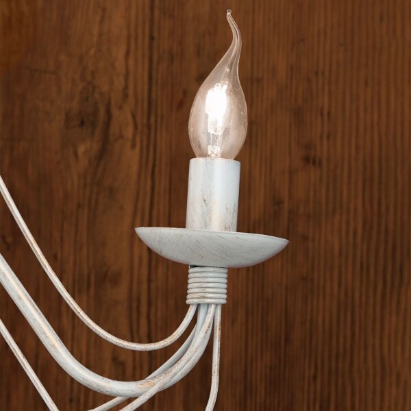 Orion WA 2-809/2 - Nástěnná lampa VELA 2xE14/40W/230V bílá/zlatá/patina