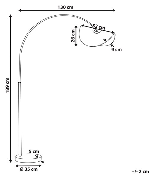 Stojací lampa HERRON Přírodní