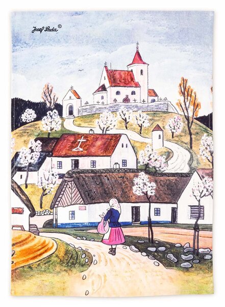 Matějovský utěrky JOSEF JARO NA VSI, zelená, 2 kusy 50x70cm