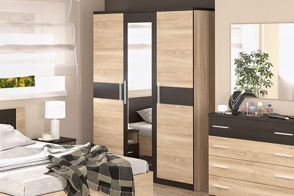 VerDesign VALENTÝNA, šatní skříň sonoma/wenge