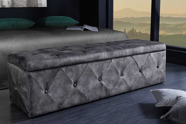 Designová lavice Spectacular 140 cm antik šedá