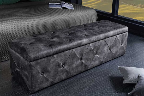 Designová lavice Spectacular 140 cm antik šedá