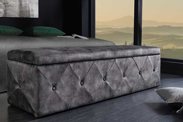 Designová lavice Spectacular 140 cm antik šedá