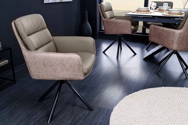 Designová otočná židle Maddison taupe