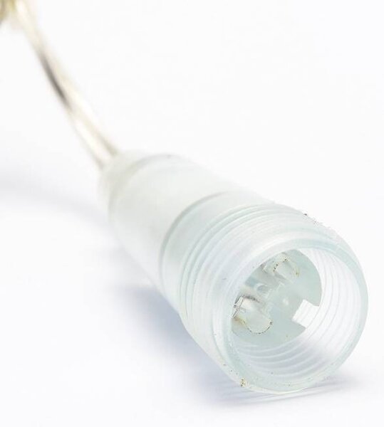 DECOLED Easy Fix LED světelný závěs interiér, 100 × 500 cm, teple bílá, 500 diod, 10 pramenů, čirý kabel, IP20, prodlužovací