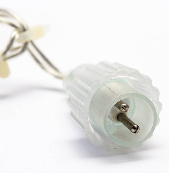 DECOLED Easy Fix LED světelný závěs interiér, 100 × 500 cm, teple bílá, 500 diod, 10 pramenů, čirý kabel, IP20, prodlužovací
