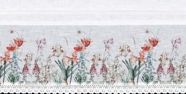 KRÁTKÁ ZÁCLONA NA PÁSCE NEMEZJA 150X30 CM KVĚTY