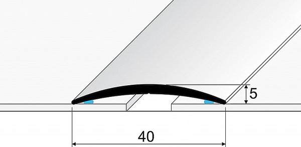 Přechodový profil 40 mm, oblý (samolepící) | nivelace 0 - 6 mm Třešeň P23