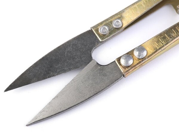 Cvakací nůžky (cvakačky) různobarevné, celokovové, délka 10cm