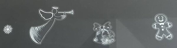 DECOLED Vánoční samolepky na okna A4 symboly