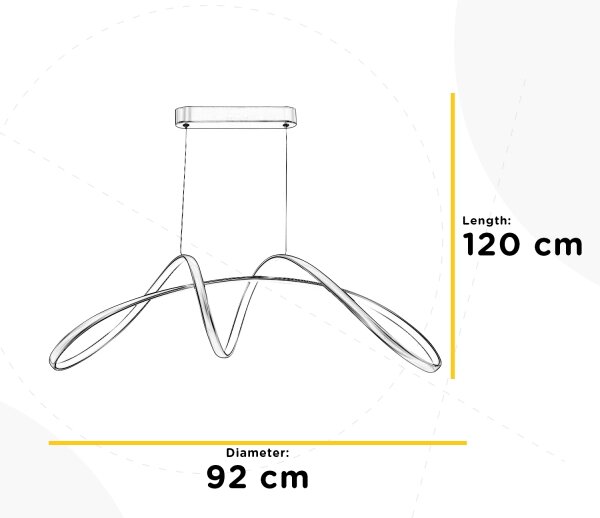 ONLI - LED Lustr na lanku INFINITY LED/50W/230V 4500K matný chrom