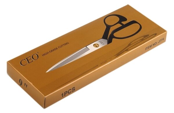 CEO klasické krejčovské celokovové nůžky CEO J774, s pogumovanou rukojetí, délka 23cm (9")