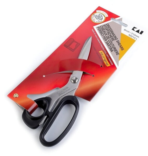 KAI profesionální krejčovské nůžky pro leváky KAI N5210 L, hladké ostří, s ergonomickou rukojetí, délka 21cm (8")