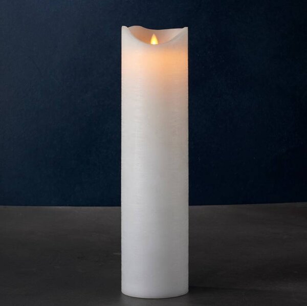 SIRIUS Vosková LED svíčka Sara exclusive, 40 cm, bílá